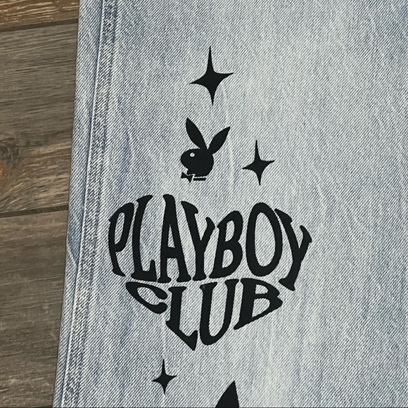 NWT Playboy X PacSun Jeans Eco Distressed High Waisted Baggy 22 23 24 25 27 - Picture 14 of 15